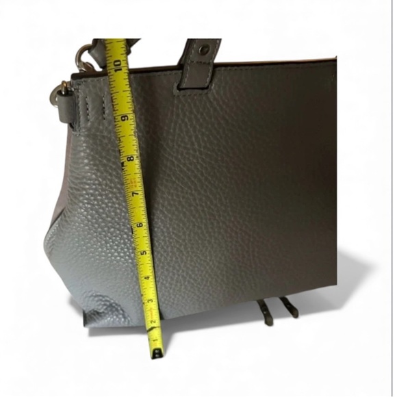 Rebecca Minkoff Medium Keith Leather  & Suede Satchel Grey - Picture 3 of 8